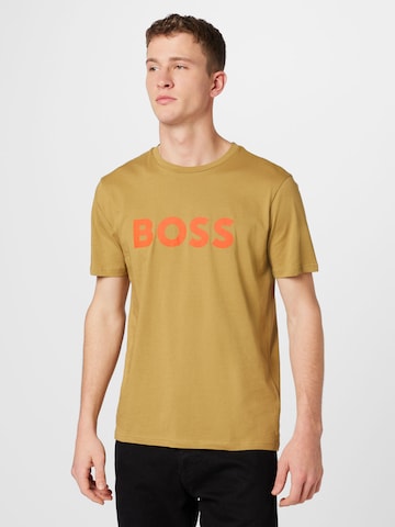 BOSS T-Shirt 'Thinking 1' in Beige: predná strana