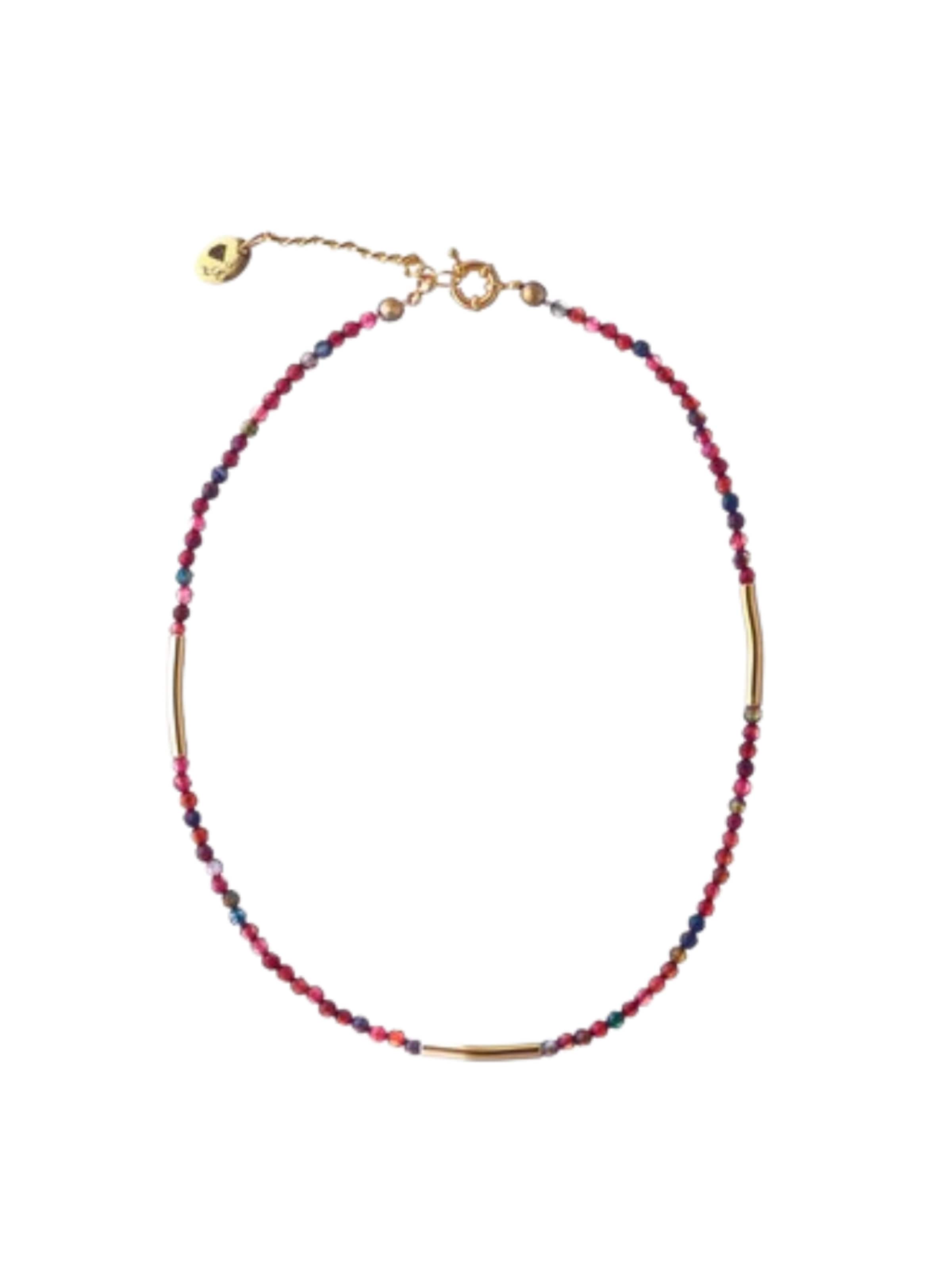 Collana 'Shades Of Red Agate Necklace' di THE GEM STORIES JEWELRY in colori misti: frontale
