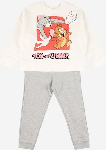 OVS Sweatsuit 'TOM&JERRY' in White: front