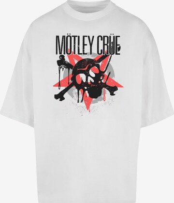 Maglietta 'Motley Crue - Montage Skull' di Merchcode in bianco: frontale