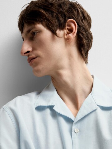 SELECTED HOMME Comfort fit Button Up Shirt in Blue