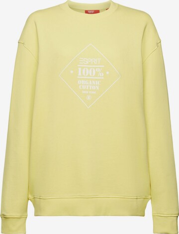 ESPRIT Sweatshirt in Geel: voorkant