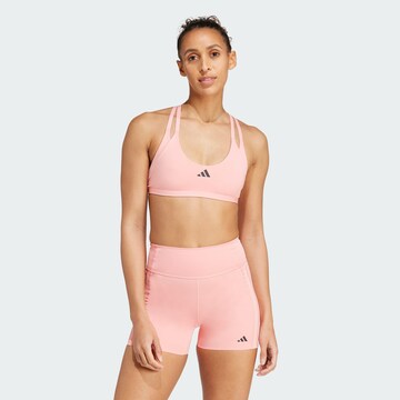 ADIDAS PERFORMANCE Bustier Sport bh 'Aeroimpact Luxe' in Roze: voorkant