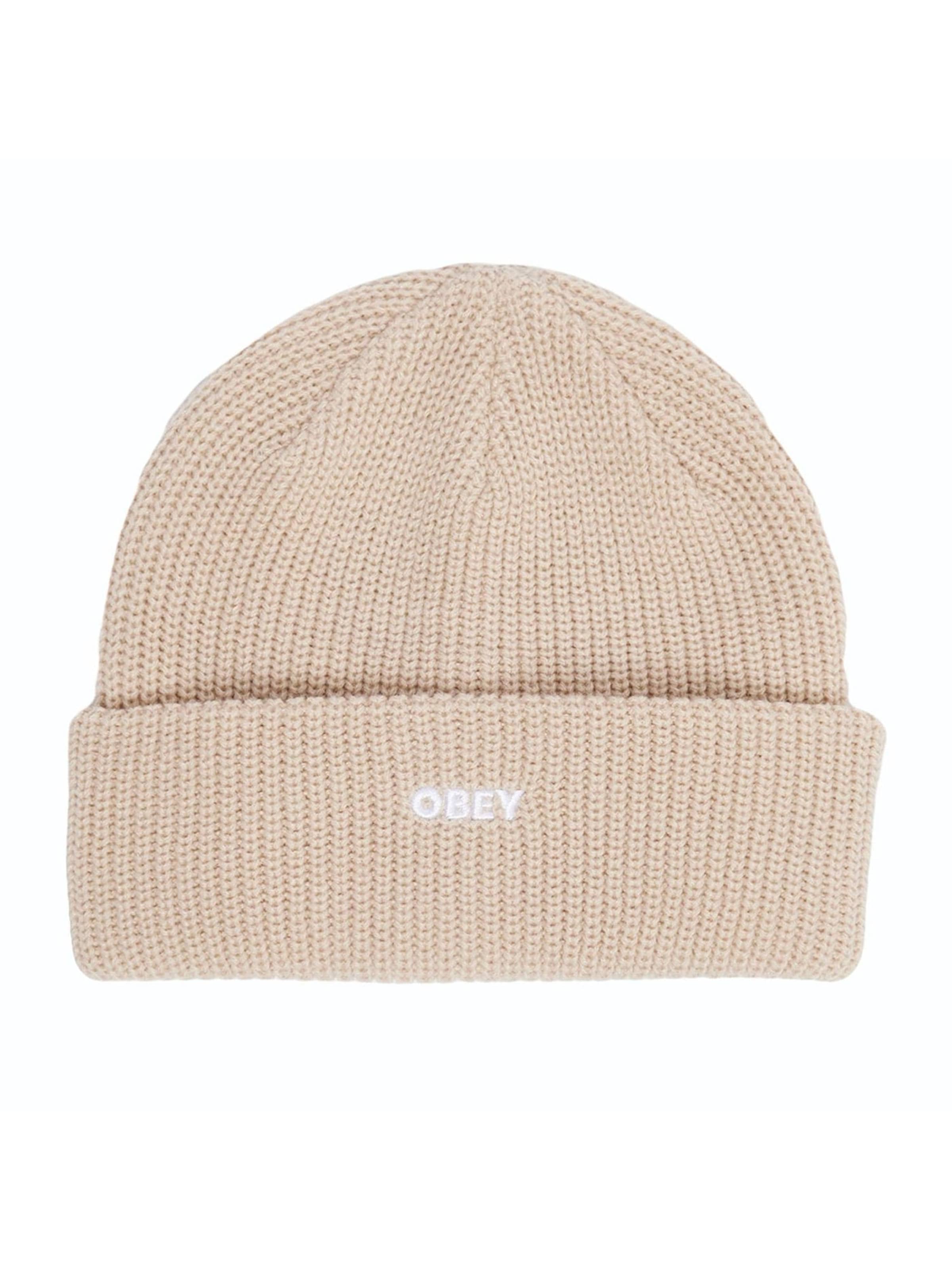 Obey Muts 'Future Beanie Silver Grey' in Beige: voorkant