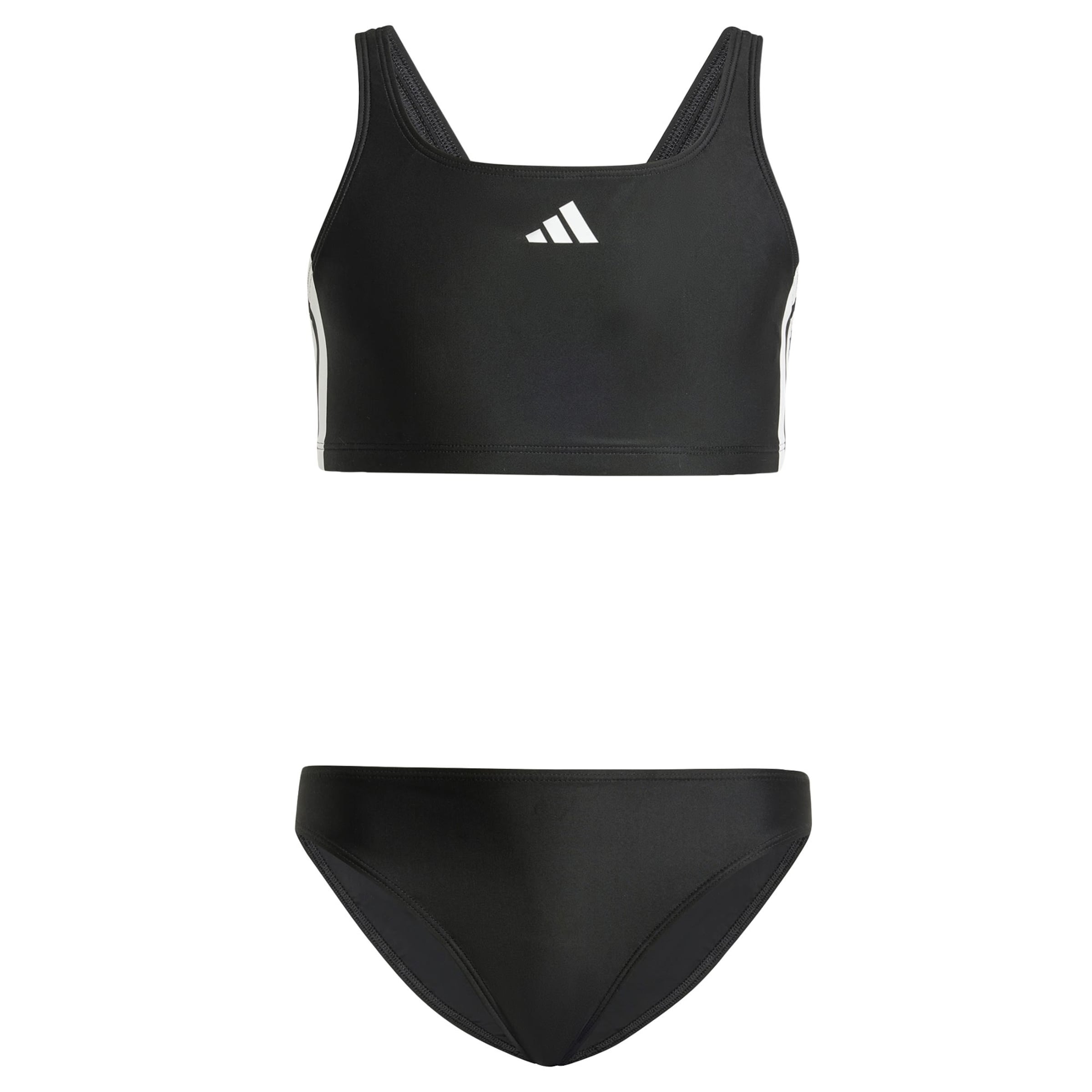 Bustier Maillot de bain de sport '3-Stripes V-Back Bikini' ADIDAS PERFORMANCE en noir : devant
