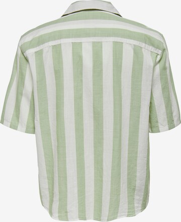 Only & Sons Comfort fit Koszula 'Tes' w kolorze zielony