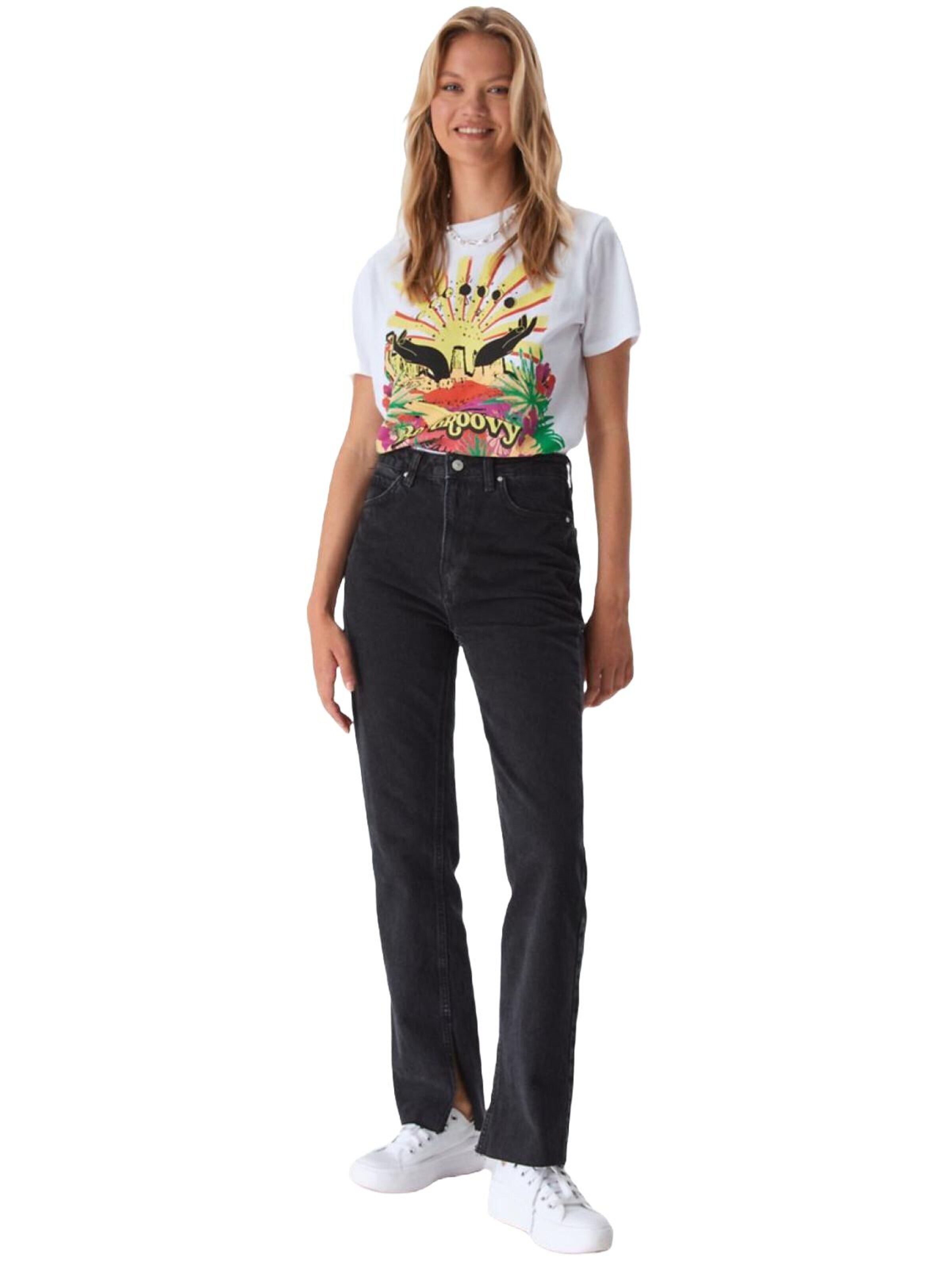 LTB Jeans Regular Jeans 'LTB Jeans Damen Betiana High Waist Straight Leg Jeanshose' in Black: front
