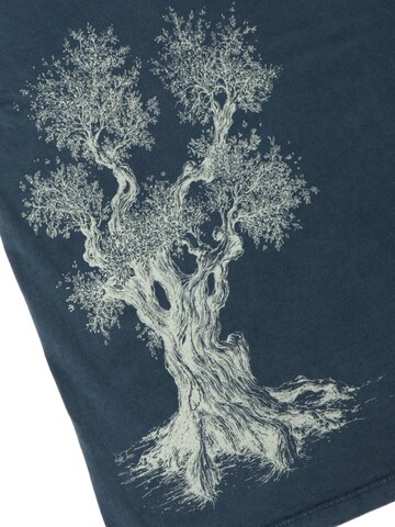 Life-Tree Shirt 'Organic Fairwear  Olive Tree' in Blue