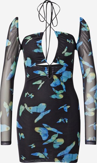 Motel Kleid 'Juleha' in hellblau / mint / hellgrün / schwarz, Produktansicht