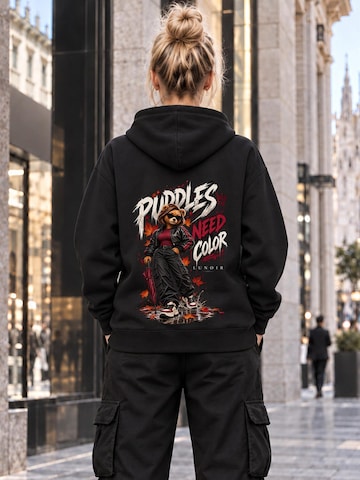 LUNØIR Studio Tréning póló 'BOSS Femme Autumn Puddle Play' - fekete