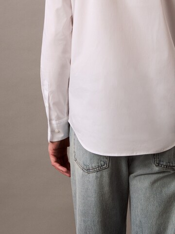 Calvin Klein Слим Рубашка в Белый