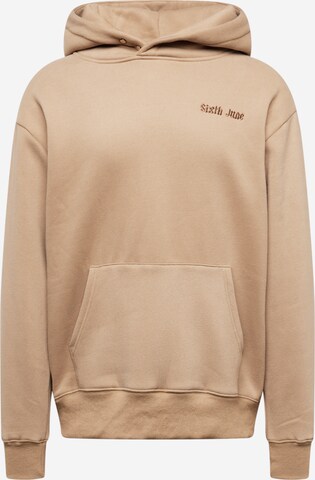 Sixth June Sweatshirt 'FEAR' in Beige: front