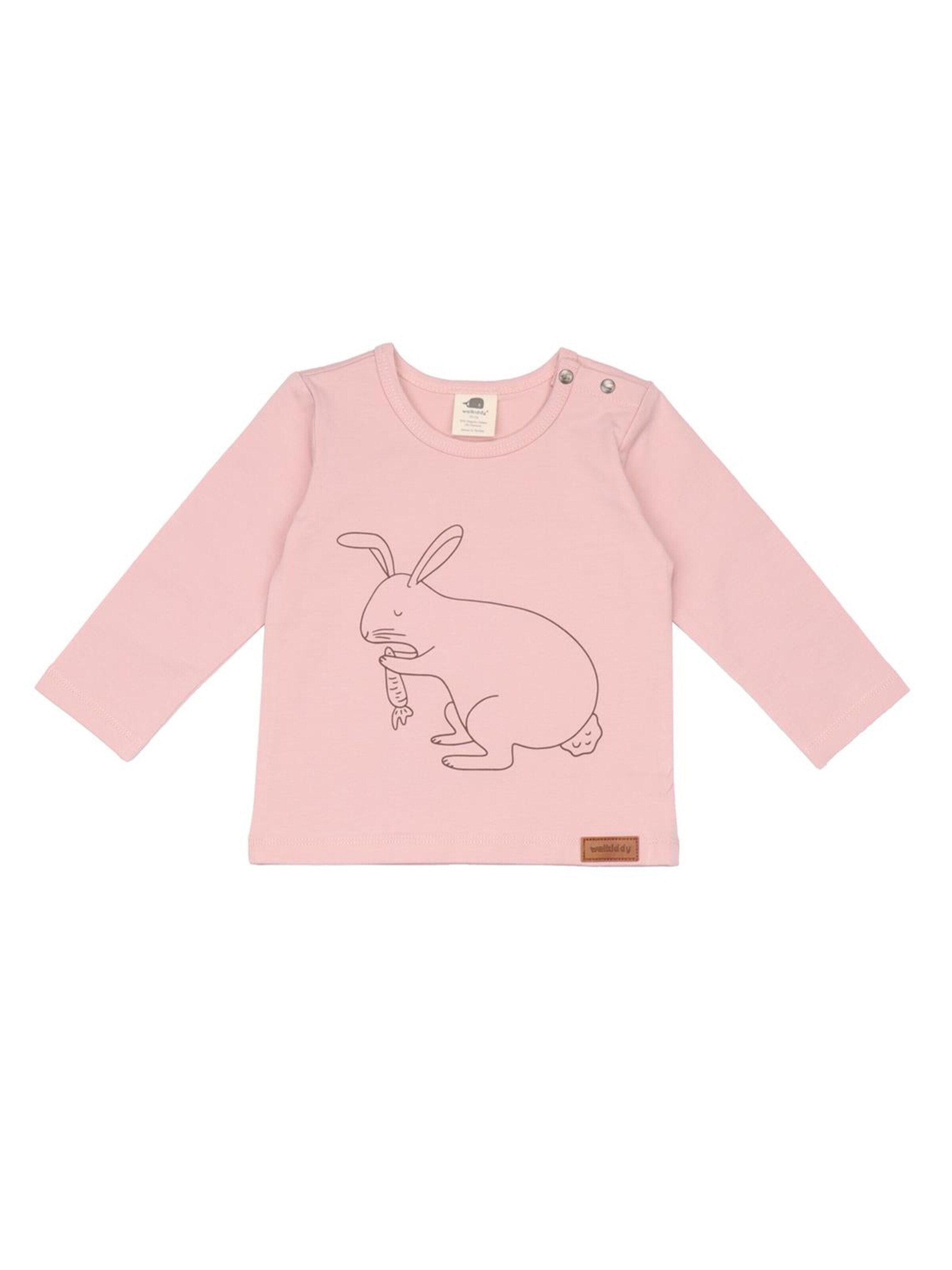 Walkiddy Shirt 'Happy Rabbits' in 50-56 in Pink, Item view