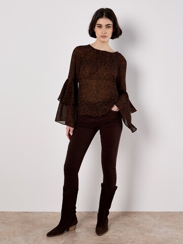 Chemisier ' ' Apricot en marron