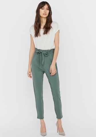 VERO MODA Slim fit Pleat-front trousers 'Eva' in Green