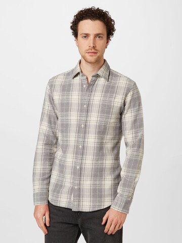 JACK & JONES Regular fit Button Up Shirt 'PACEY' in Beige: front