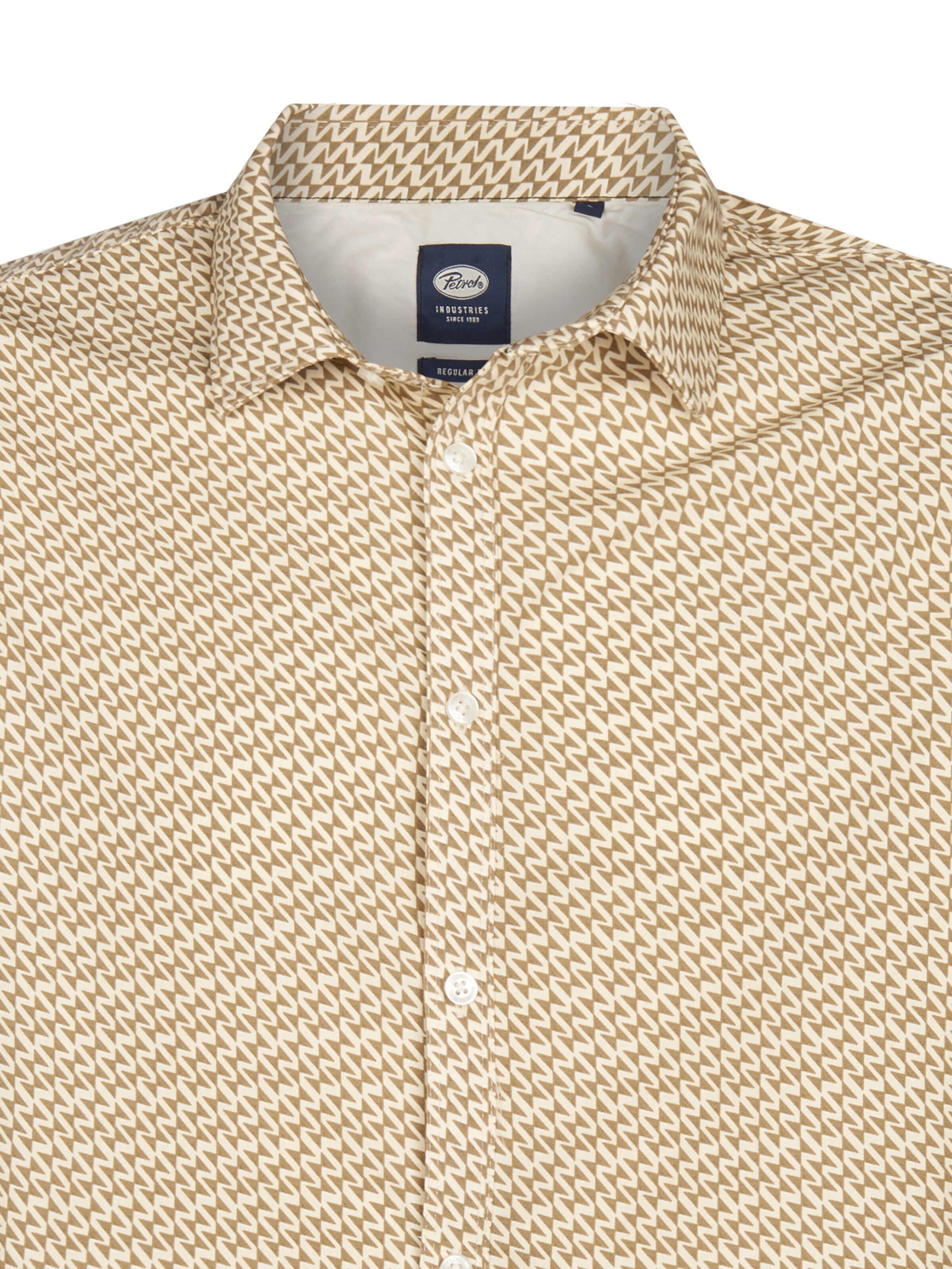Petrol Industries Regular fit Button Up Shirt in Beige