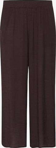 Pantalon 'Alia' KAFFE CURVE en marron : devant