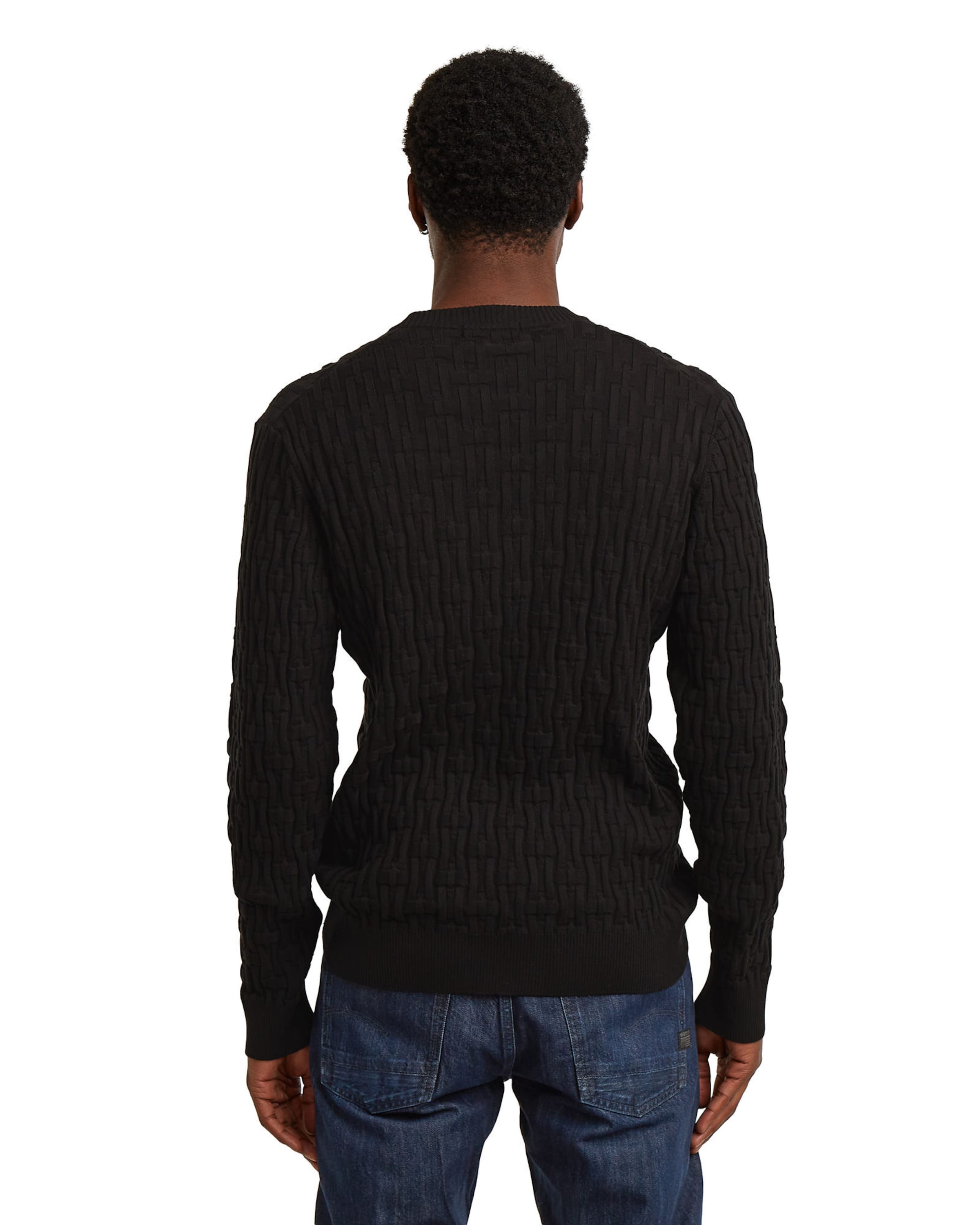 G-STAR Pullover 'Chain Structured' in Schwarz