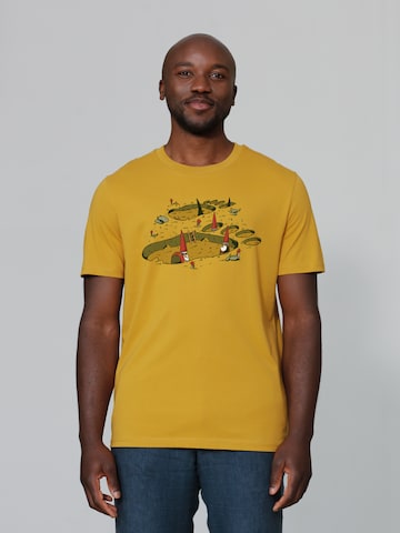 T-Shirt 'Gnome Footprint' Watapparel en jaune : devant