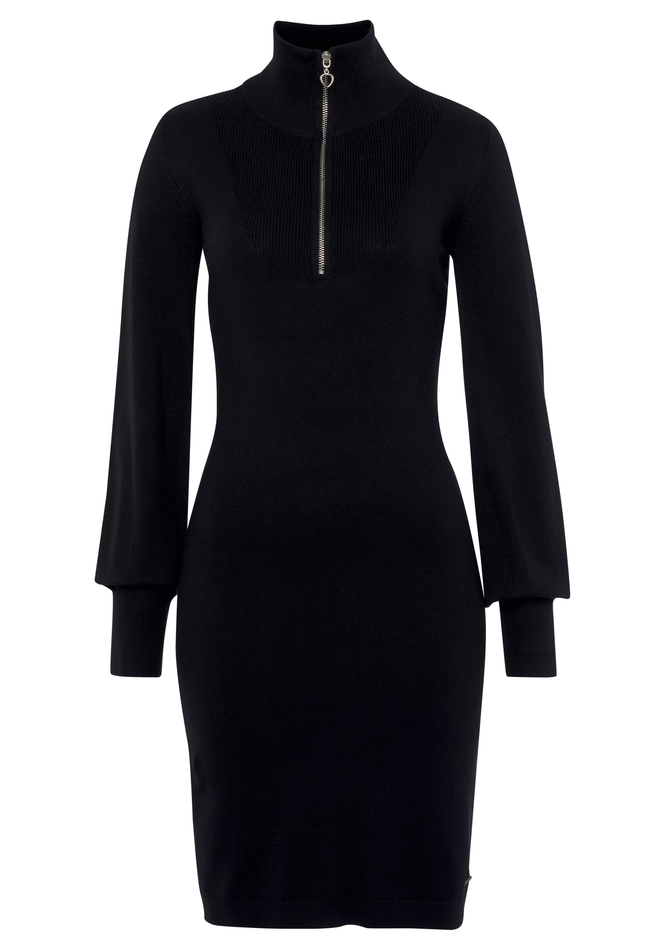 LAURA SCOTT Strickkleid in Schwarz: Vorderseite