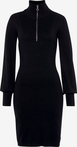 LAURA SCOTT Knitted dress in Black: front