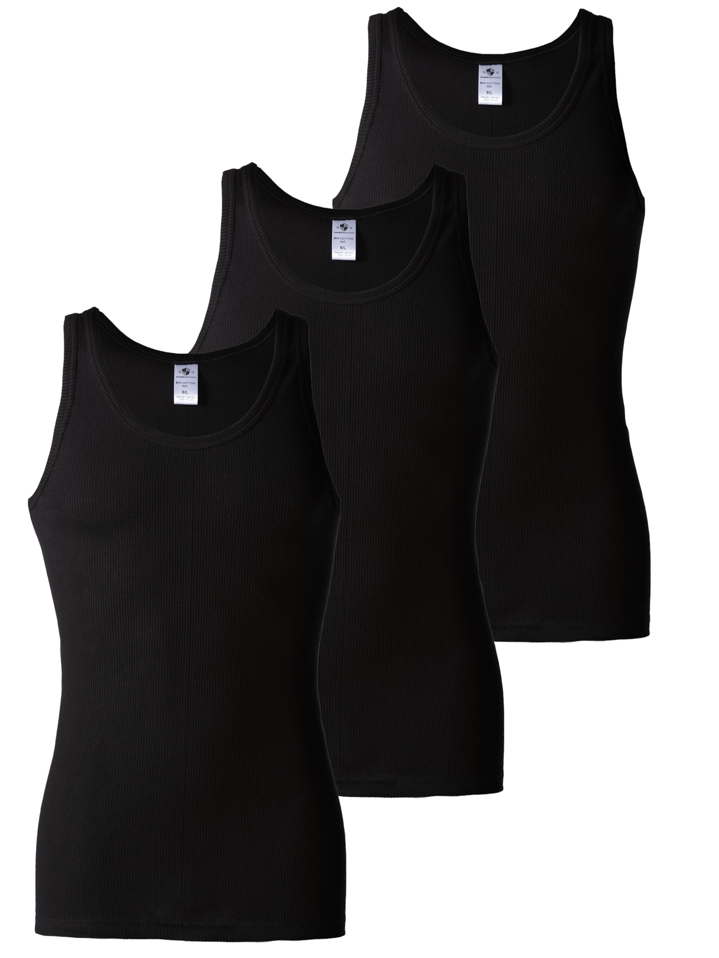 Haasis Bodywear Undershirt 'CLASSIC' in Black: front