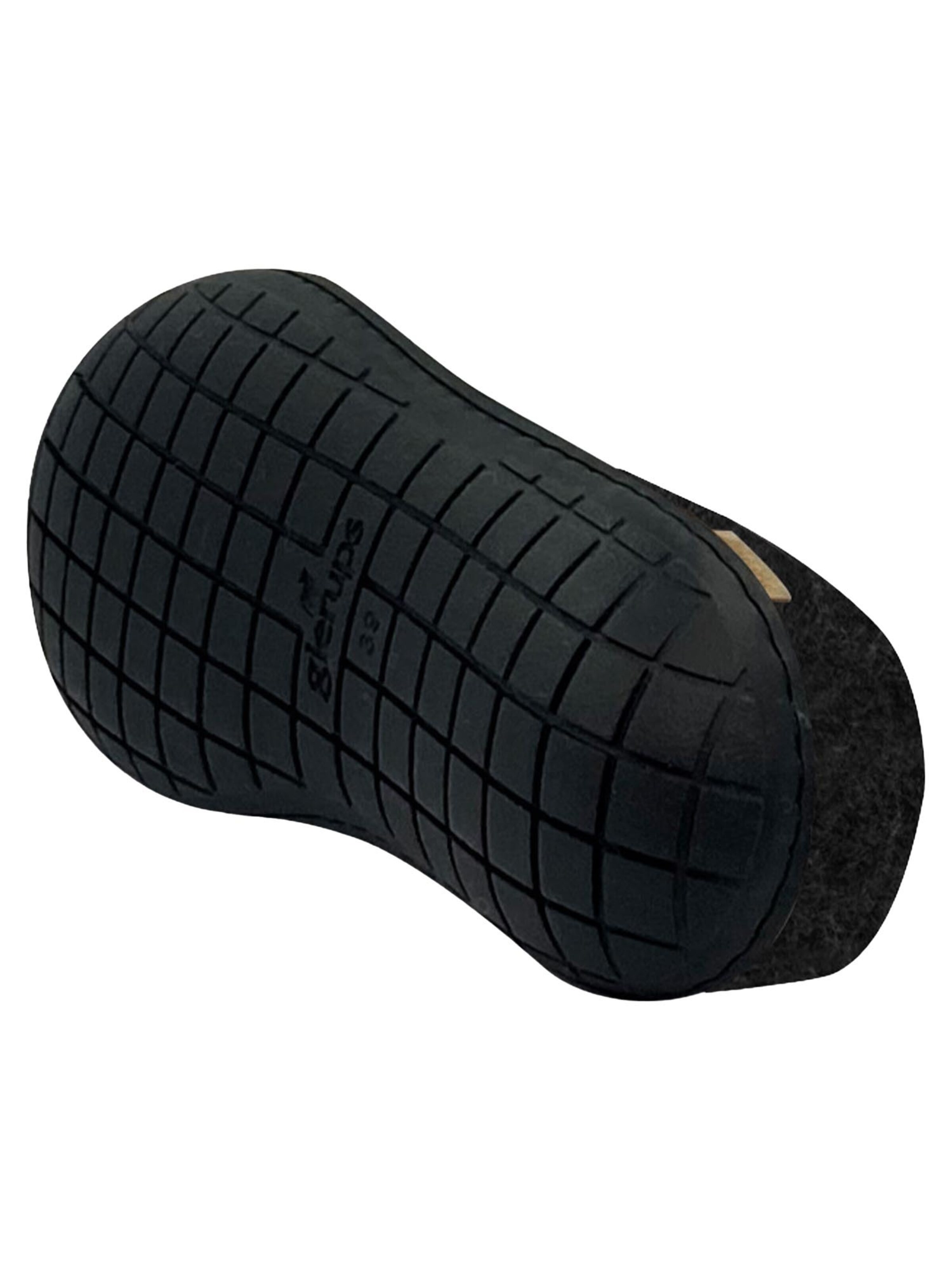 Glerups Slippers 'Black Rubber' in Black
