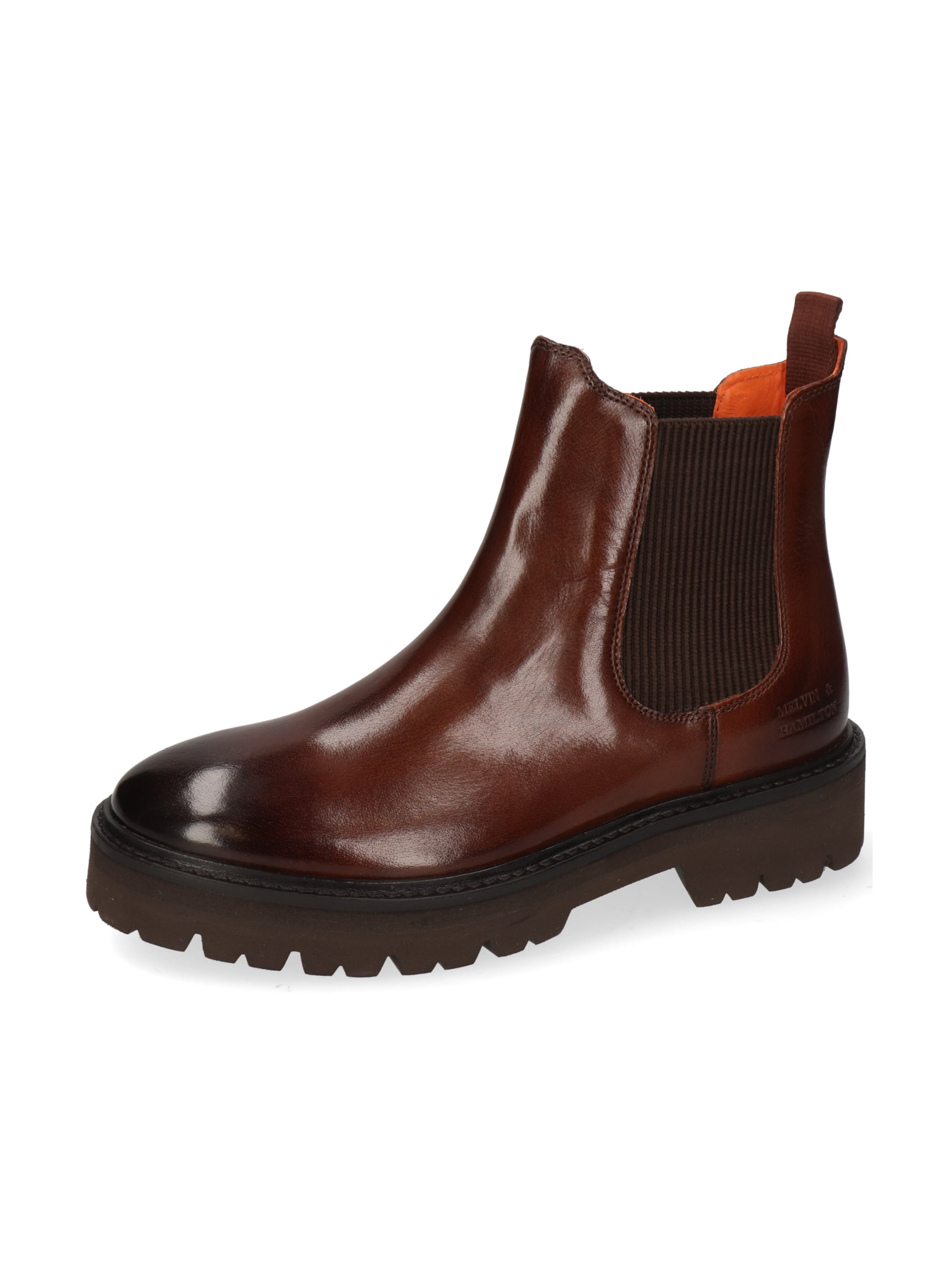 MELVIN & HAMILTON Chelsea Boots 'Jenny 2' in Brown: front