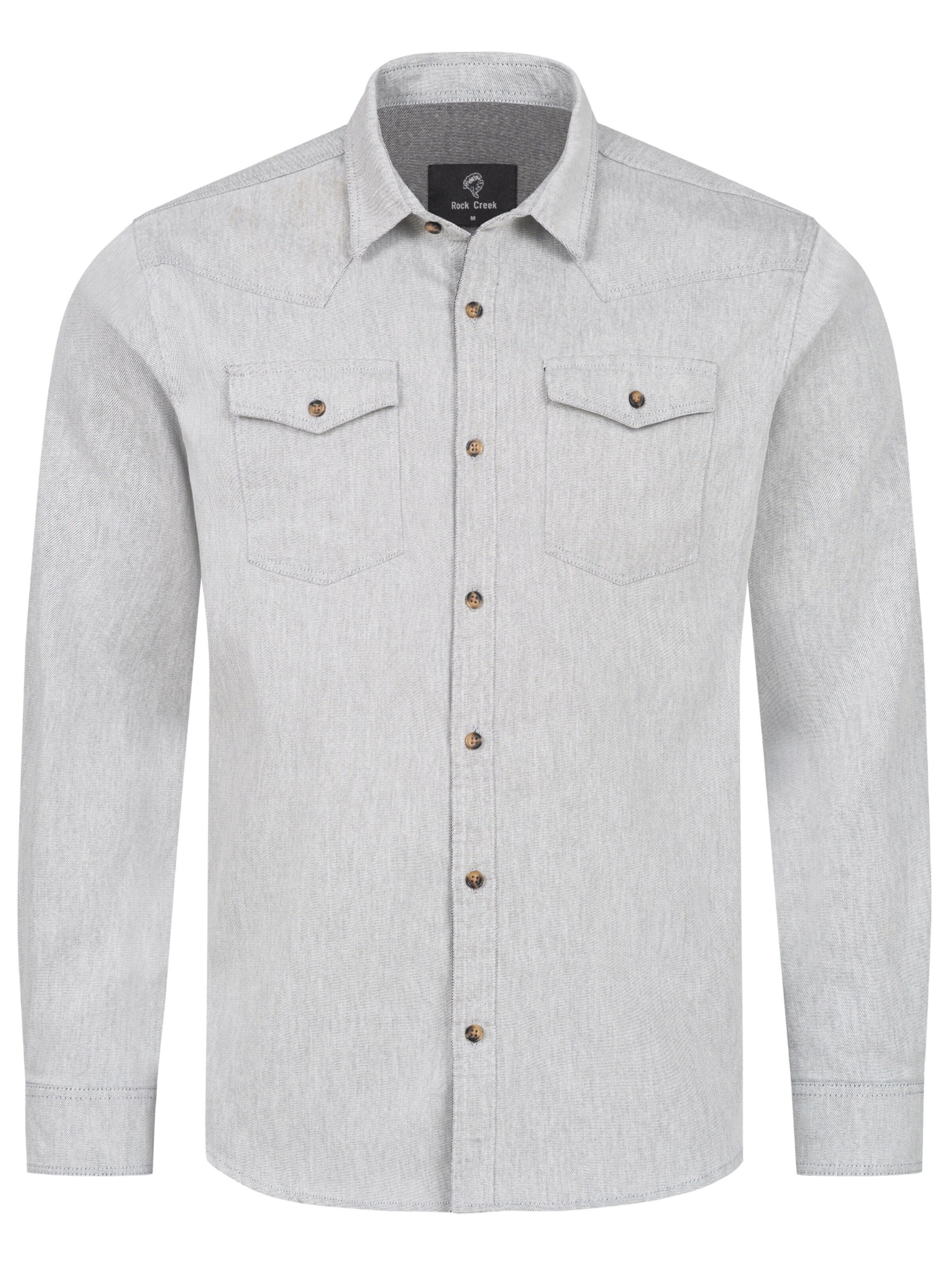 Rock Creek Hemd in Grau: Vorderseite