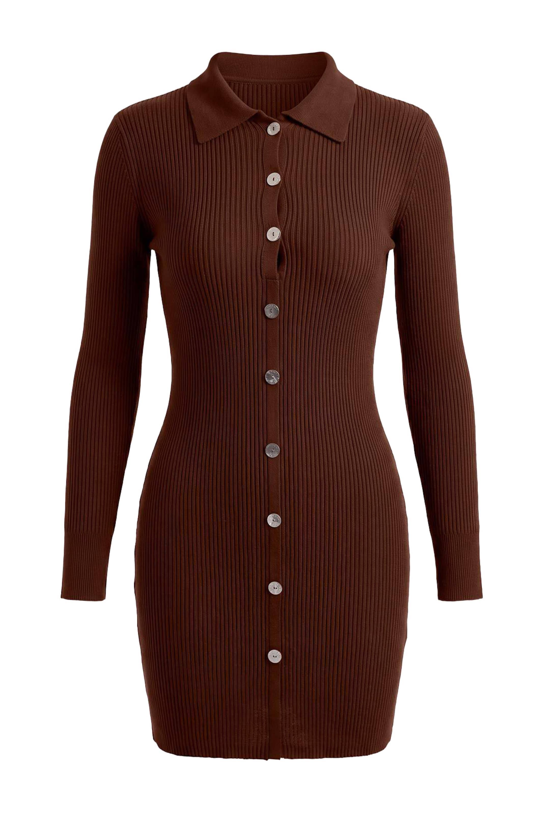 Trendyol - Vestido de punto en marrón: frente