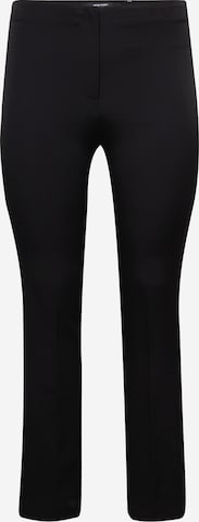 Vero Moda Curve Flared Pleated Pants in Black: front