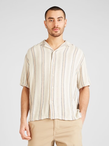 Abercrombie & Fitch Regular fit Overhemd in Beige: voorkant