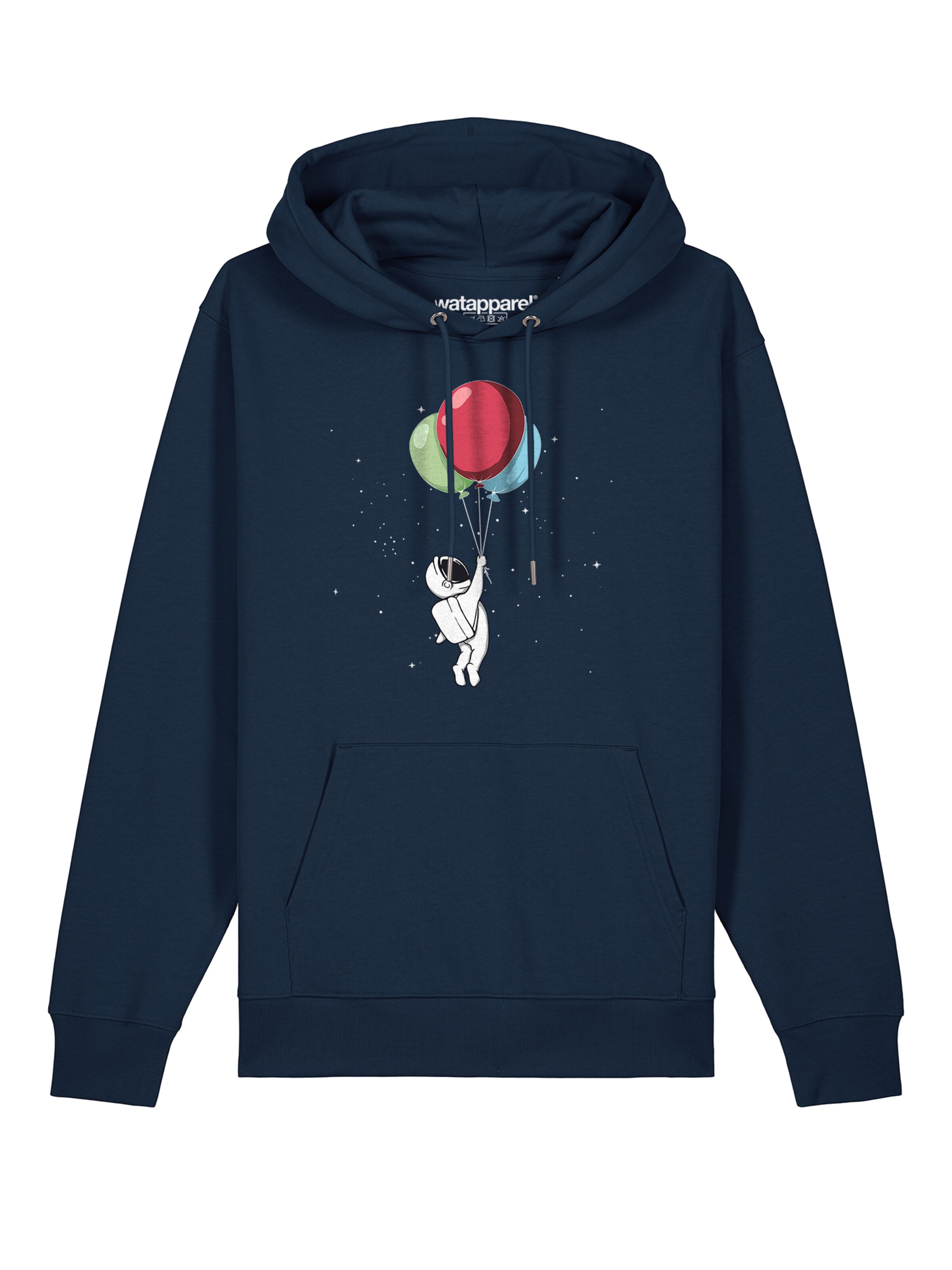 Sweat-shirt ' Little Balloon Astronaut ' Watapparel en bleu : devant
