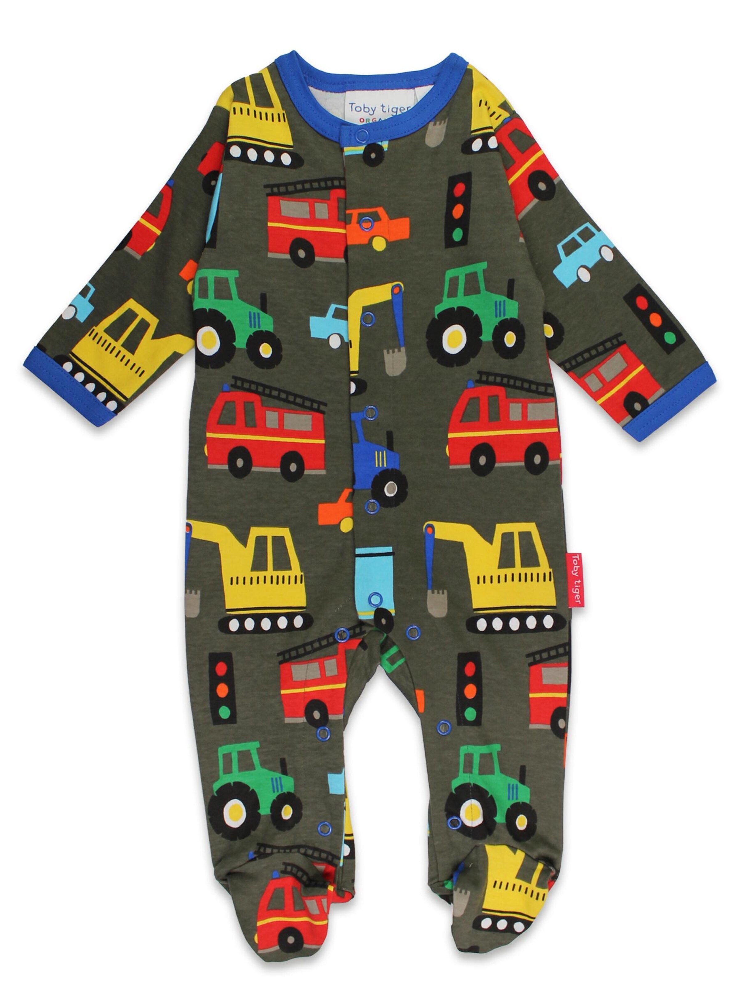 Toby Tiger Romper/Bodysuit in Grey: front