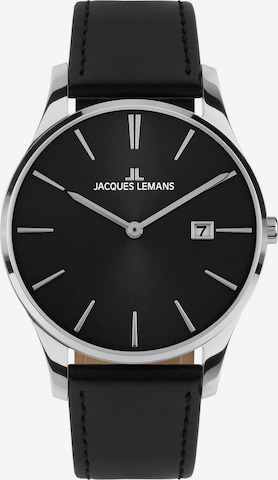 Jacques Lemans Analog Watch in Black: front