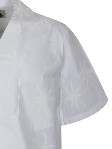 KY's Regular Fit Hemd 'Palmshadow' in Weiß