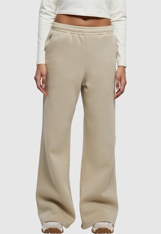 Urban Classics Wide leg Broek in Beige: voorkant