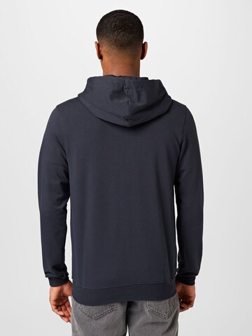 KnowledgeCotton Apparel Zip-Up Hoodie in Black