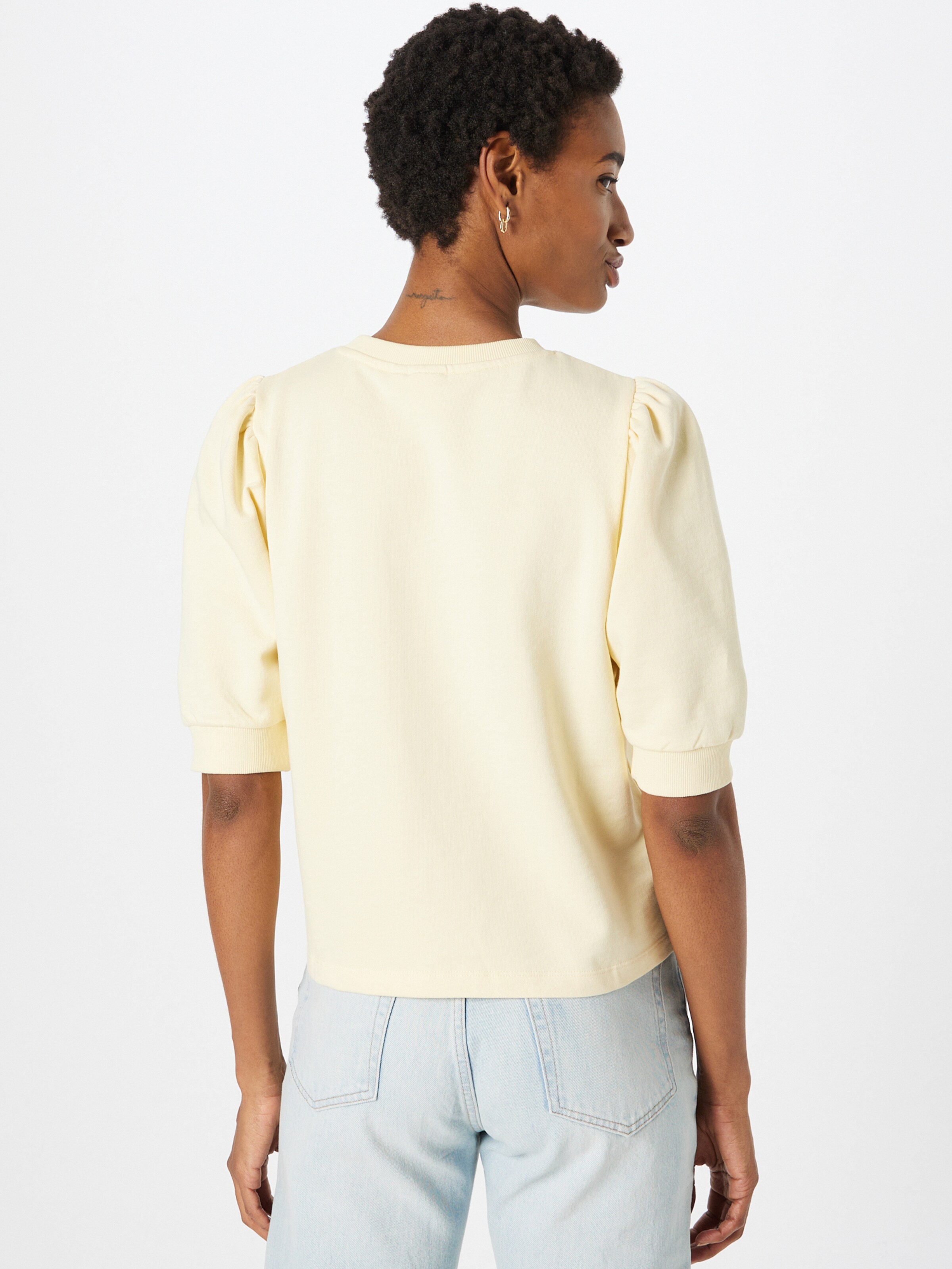 Frauen Große Größen ICHI Sweatshirt 'YARLET' in Ecru - LJ78939 Frauen Große Größen ICHI Sweatshirt 'YARLET' in Ecru - LJ78939