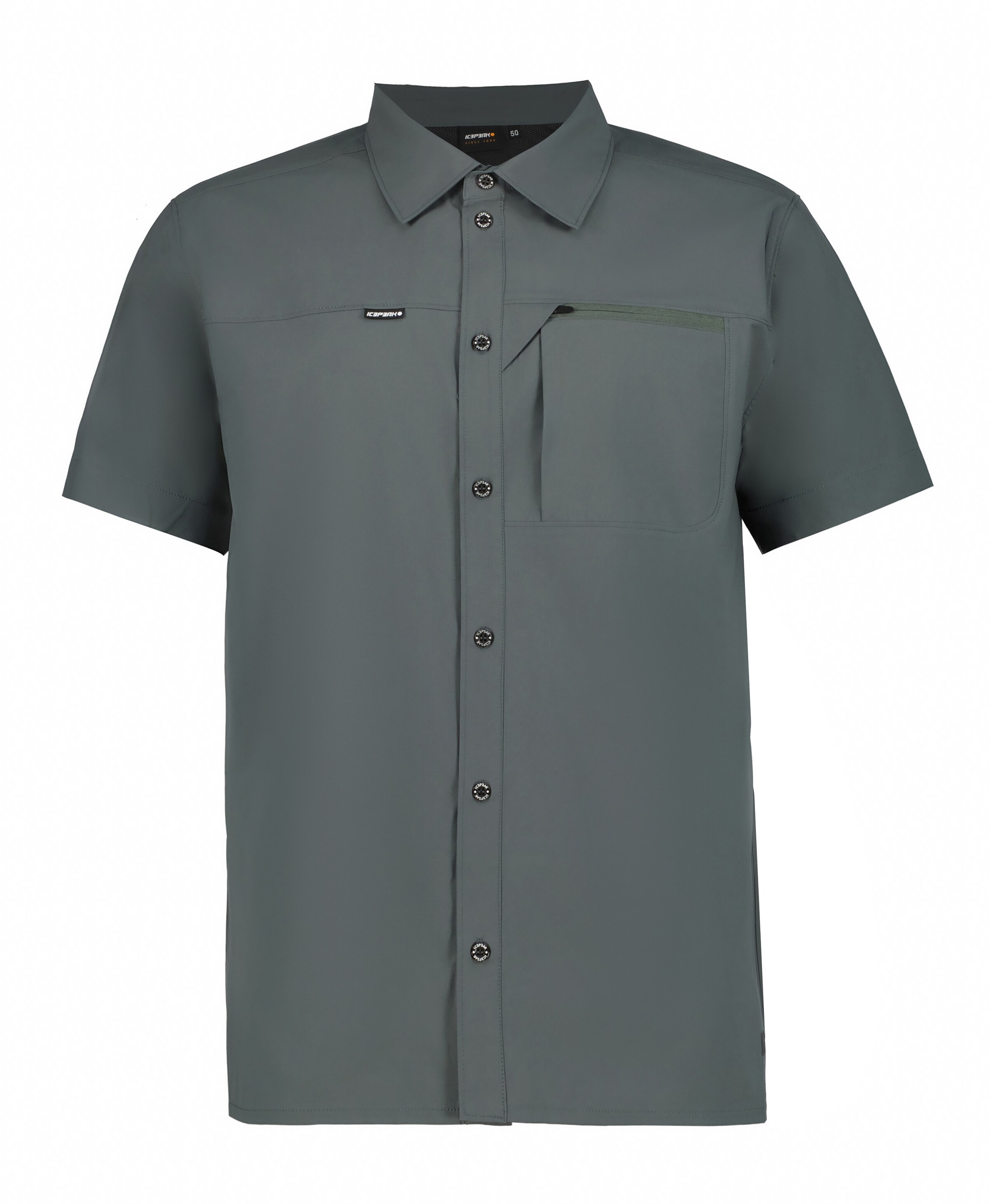 ICEPEAK Comfort Fit Hemd in Grün: Vorderseite
