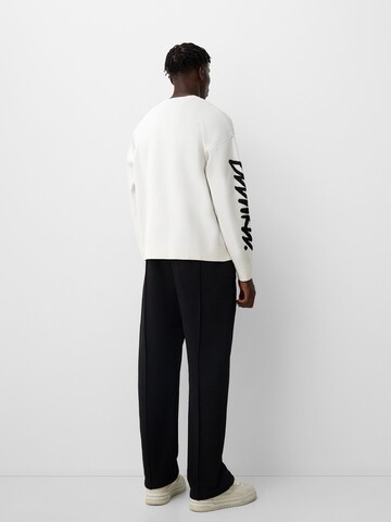 Pull-over Bershka en blanc