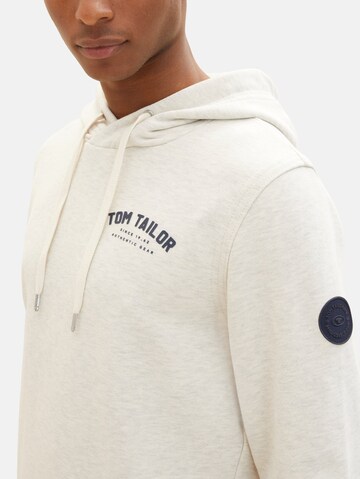 Sweat-shirt TOM TAILOR en blanc