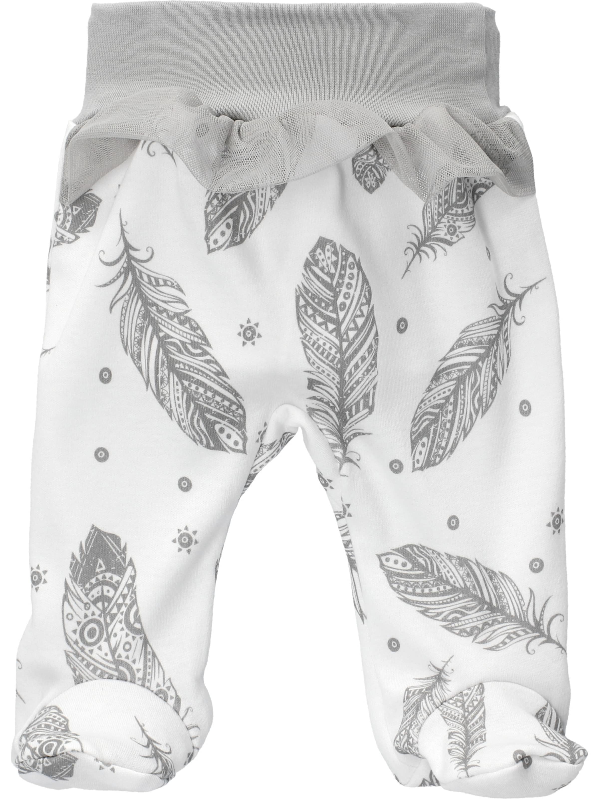 Makoma Regular Broek 'Federn' in Wit: voorkant