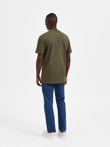 T-Shirt 'Colman' SELECTED HOMME en vert