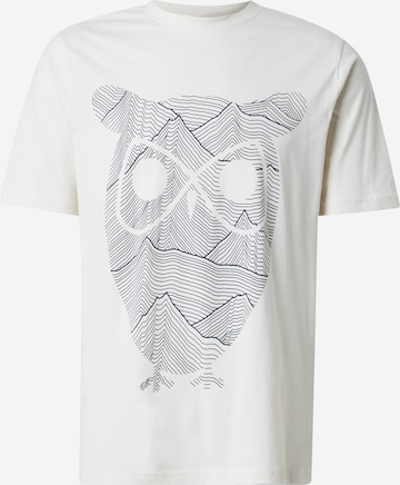 KnowledgeCotton Apparel Majica | bež barva: sprednja stran