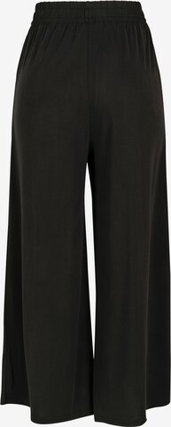 Urban Classics Wide leg Trousers in Black: front