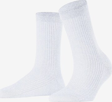 FALKE Socken 'Shiny Rib' in Weiß: Vorderseite