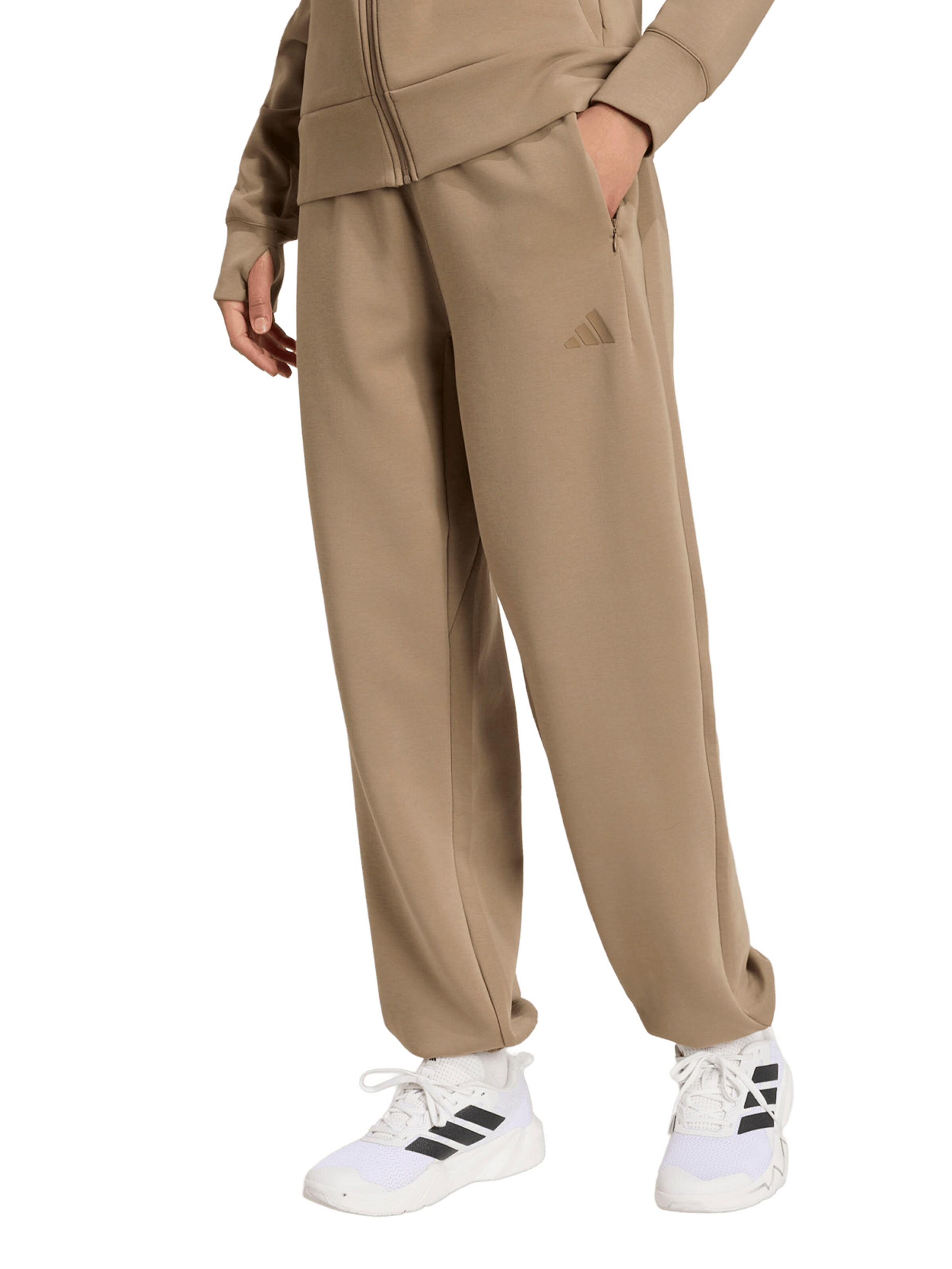 ADIDAS PERFORMANCE - Tapered Calças de desporto 'Designed For Training' em verde: frente