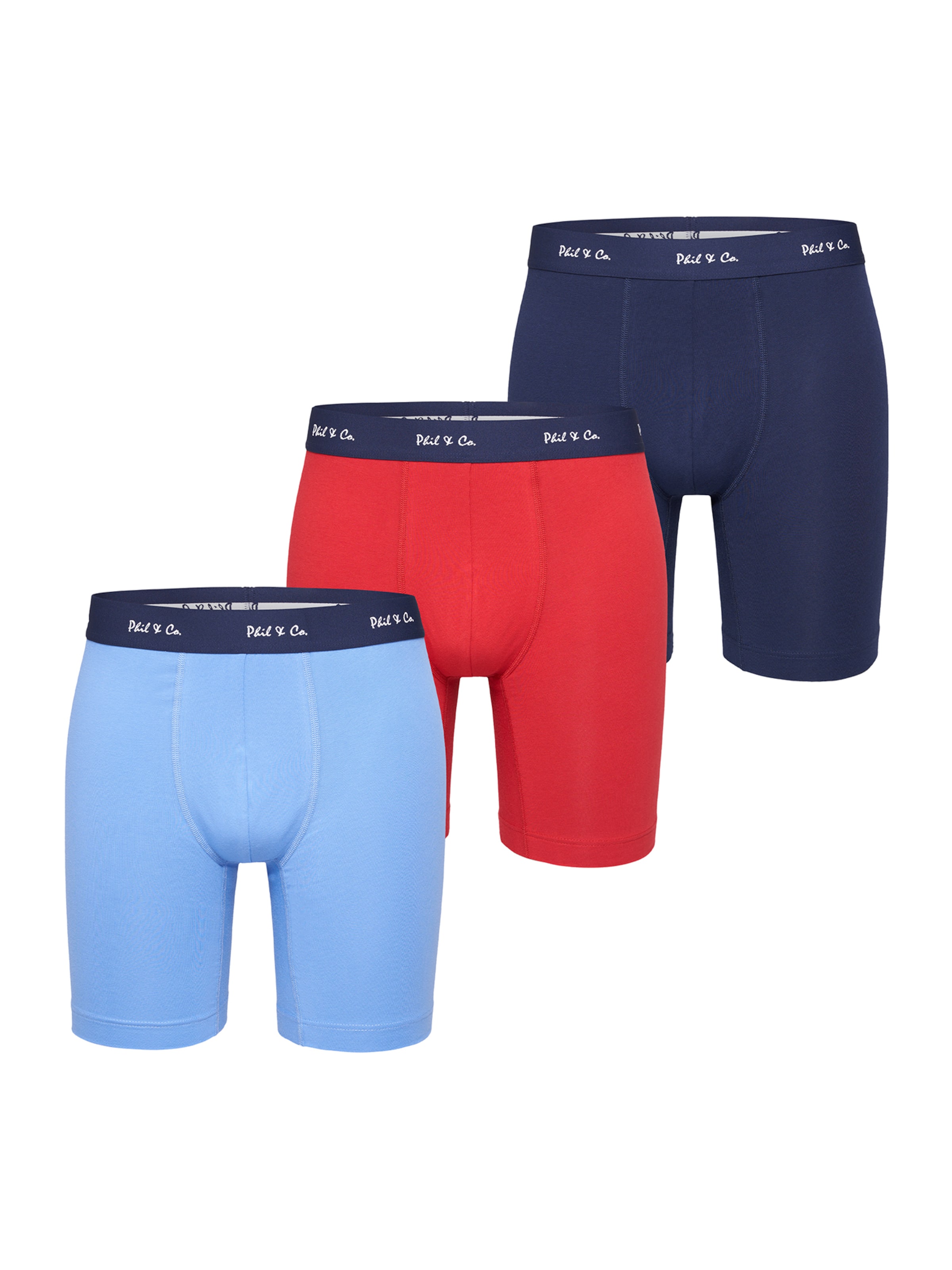 Phil & Co. Berlin - Calzoncillo boxer en azul: frente